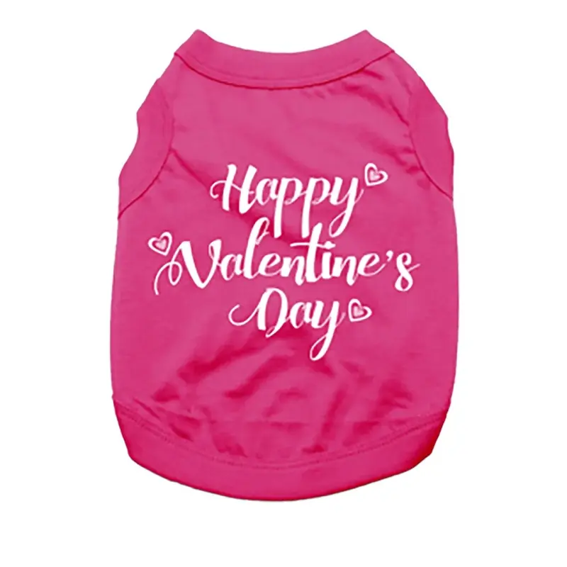 Happy Valentine's Day Dog Shirt - Bright Pink X-Small