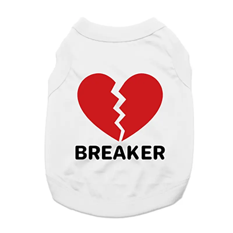 Heartbreaker Dog Shirt - White X-Small