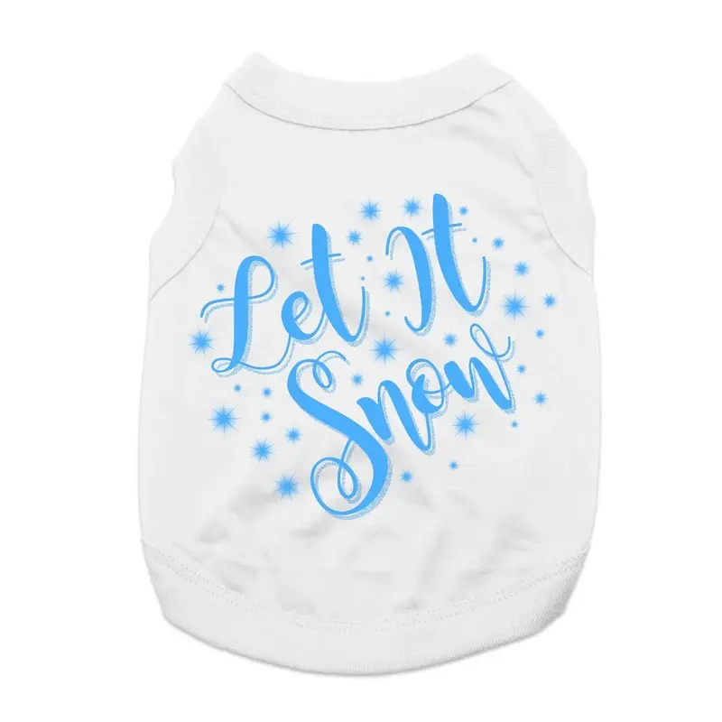 Let It Snow Dog Shirt - White X-Small