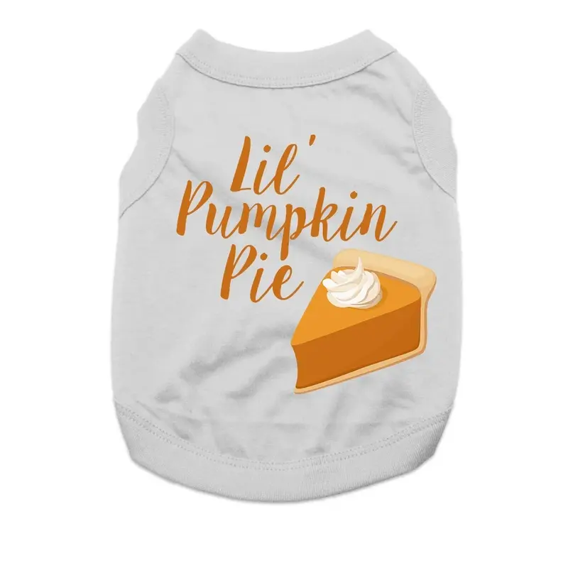 Lil' Pumpkin Pie Dog Shirt - Gray X-Small