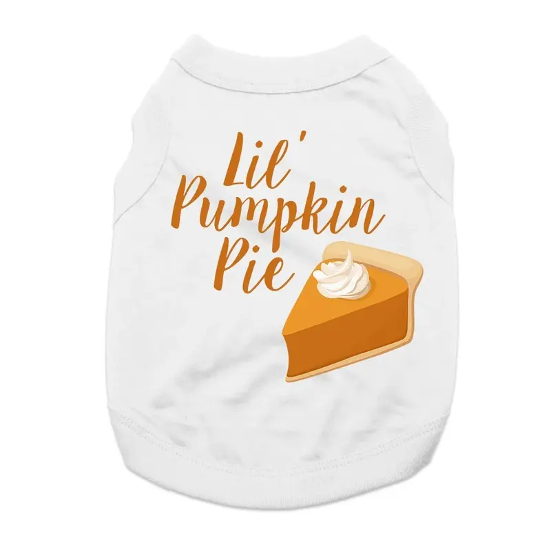 Lil' Pumpkin Pie Dog Shirt - White X-Small
