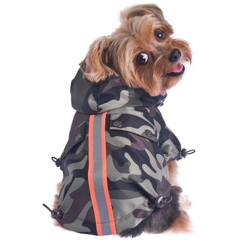 RuffLuv NYC Convoy Reversible Dog Rain Coat - Camo Large - Size 16