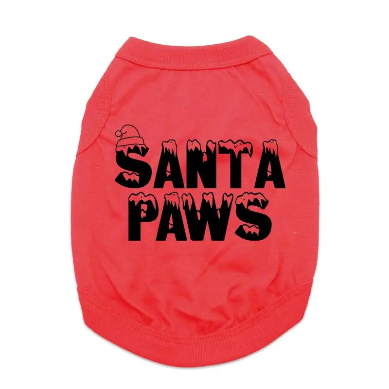 Santa Paws Dog Shirt - Red X-Small