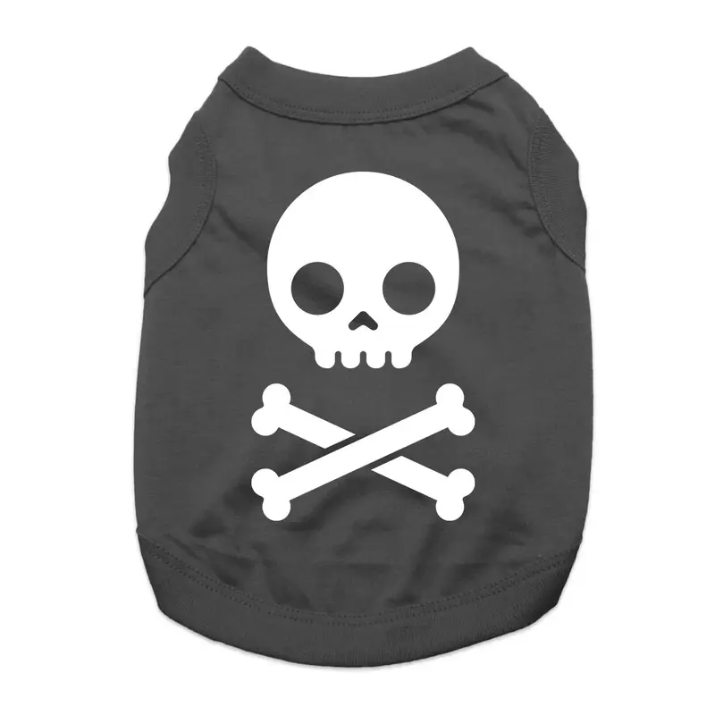 Skull and Bones Dog Shirt - Black X-Small
