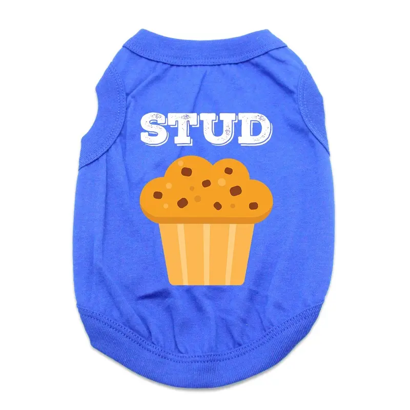 Stud Muffin Dog Shirt - Blue X-Small