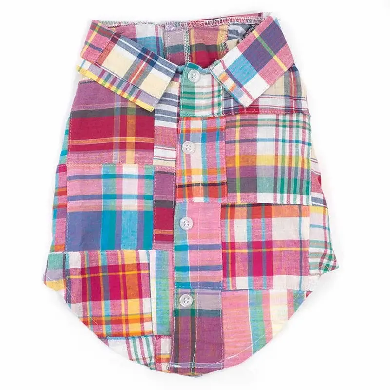 Worthy Dog Madras Bright Dog Shirt Large