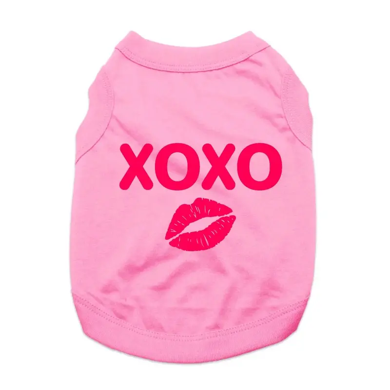 XOXO Dog Shirt - Pink X-Small