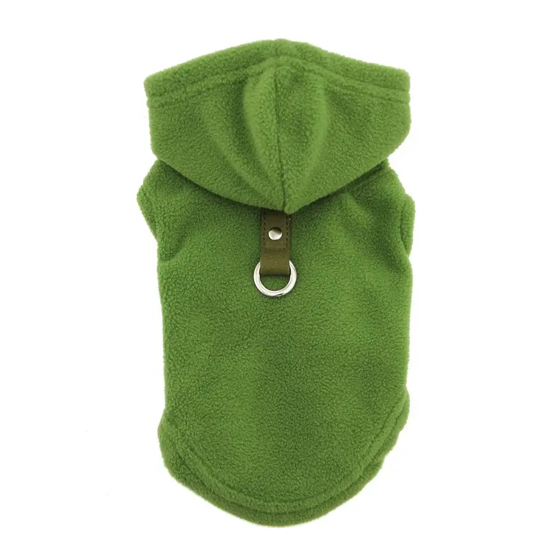 Fleece Vest Hoodie Dog Harness by Gooby - Green X-Small