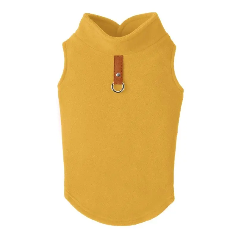 Gooby Fleece Dog Vest - Honey Mustard X-Small