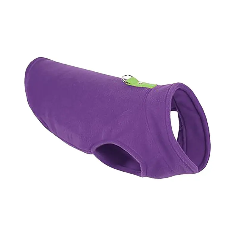 Gooby Fleece Dog Vest - Purple with Green X-Small