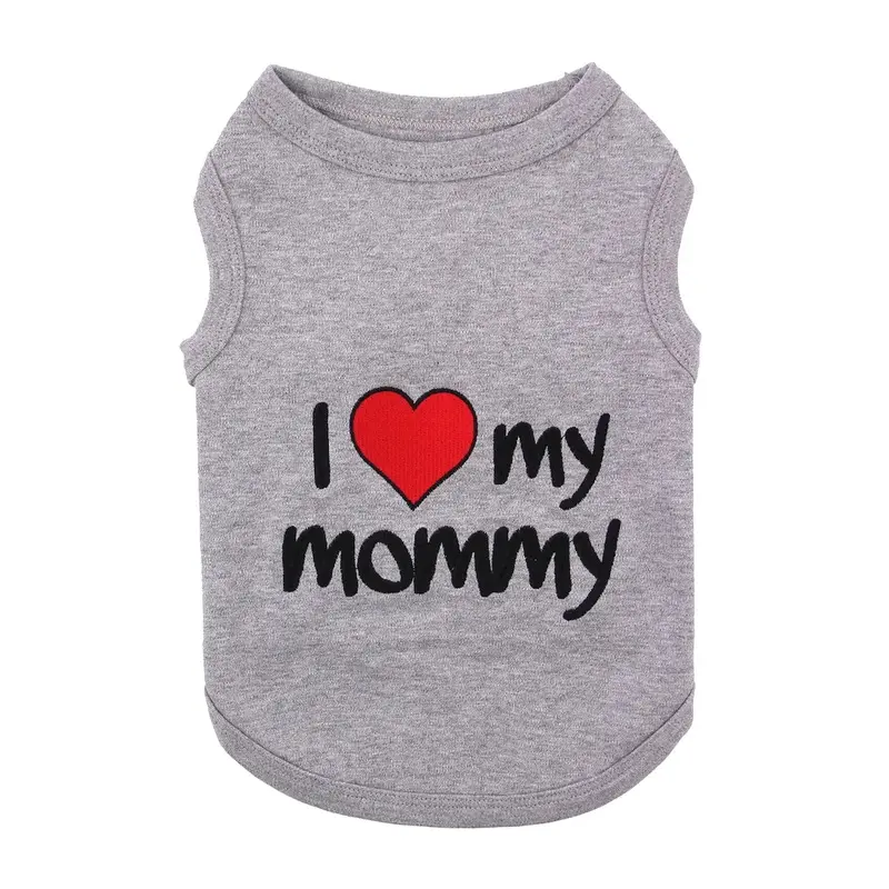 Parisian Pet I Love My Mommy Dog Tank - Gray XX-Small