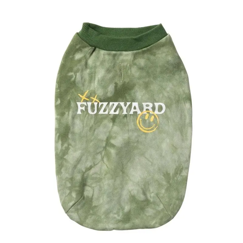 FuzzYard Smiley Tie-rus Dog Sweatshirt - Green Size 5