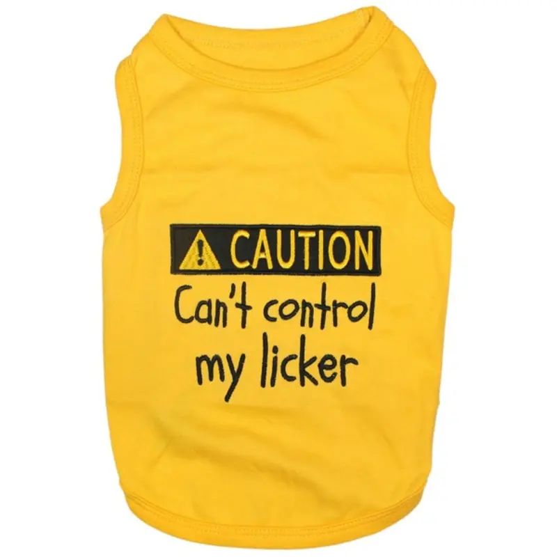 Licker Dog Tank by Parisian Pet - Yellow XX-Small
