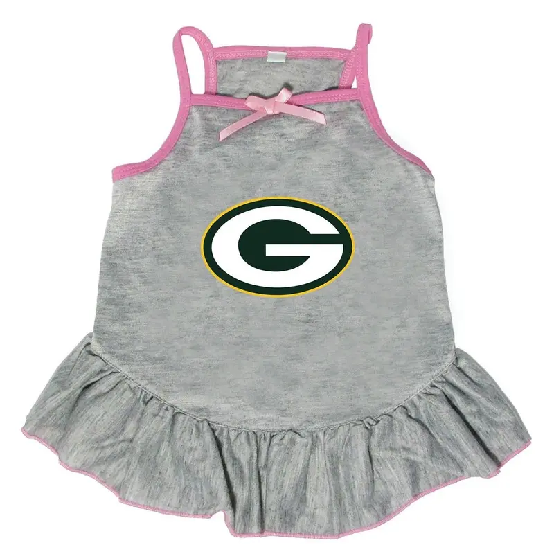 Little Earth Green Bay Packers Dog Dress - Gray X-Small