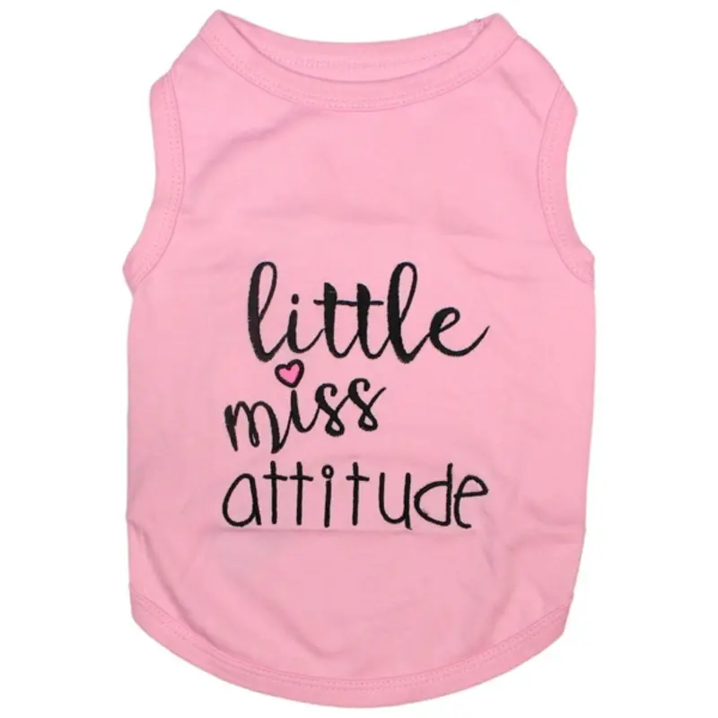 Little Miss Attitude Dog Tank by Parisian Pet - Pink XX-Small