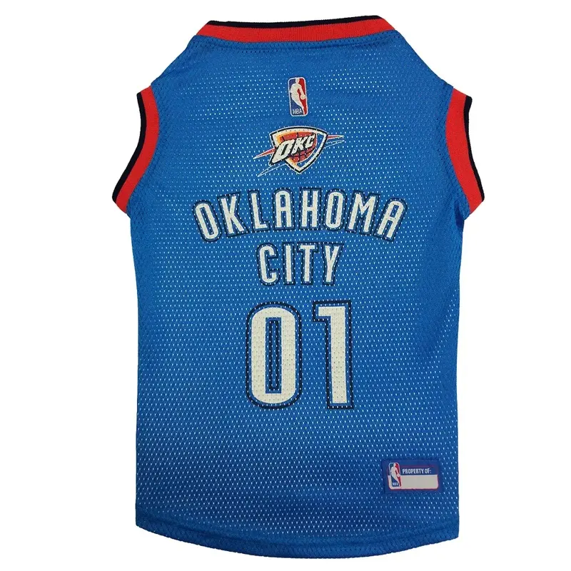 Oklahoma City Thunder Dog Jersey - Blue Medium