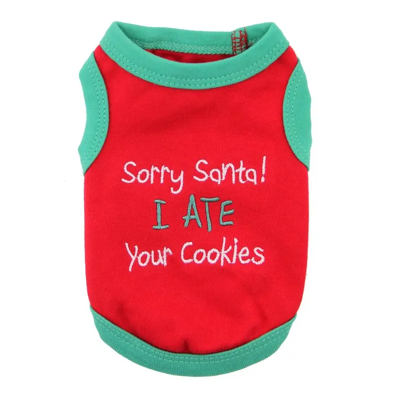 Parisian Pet Sorry Santa Holiday Dog Tank - Red XX-Small