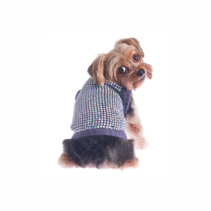 RuffLuv NYC Party Girl Sequined Dog Sweater XX-Small