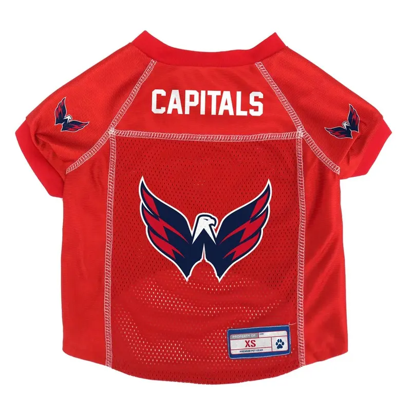 Washington Capitals Mesh Dog Jersey - Red Medium