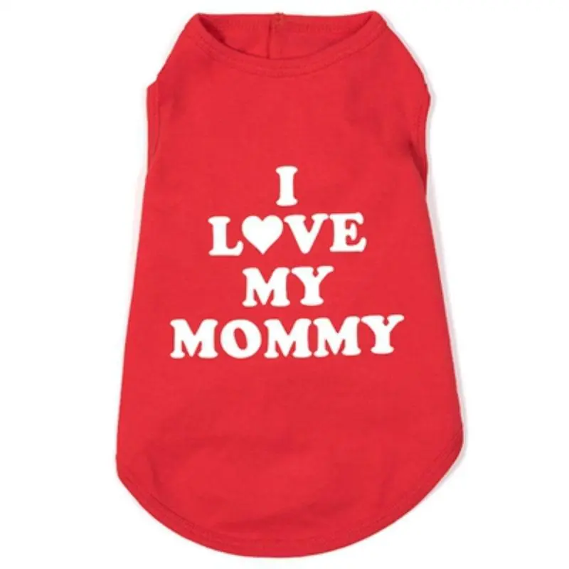 Worthy Dog I Love My Mommy Dog T-Shirt - Red 2X-Large
