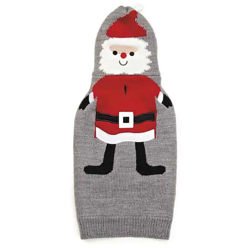 Zack and Zoey Elements Holiday Santa Dog Sweater Large