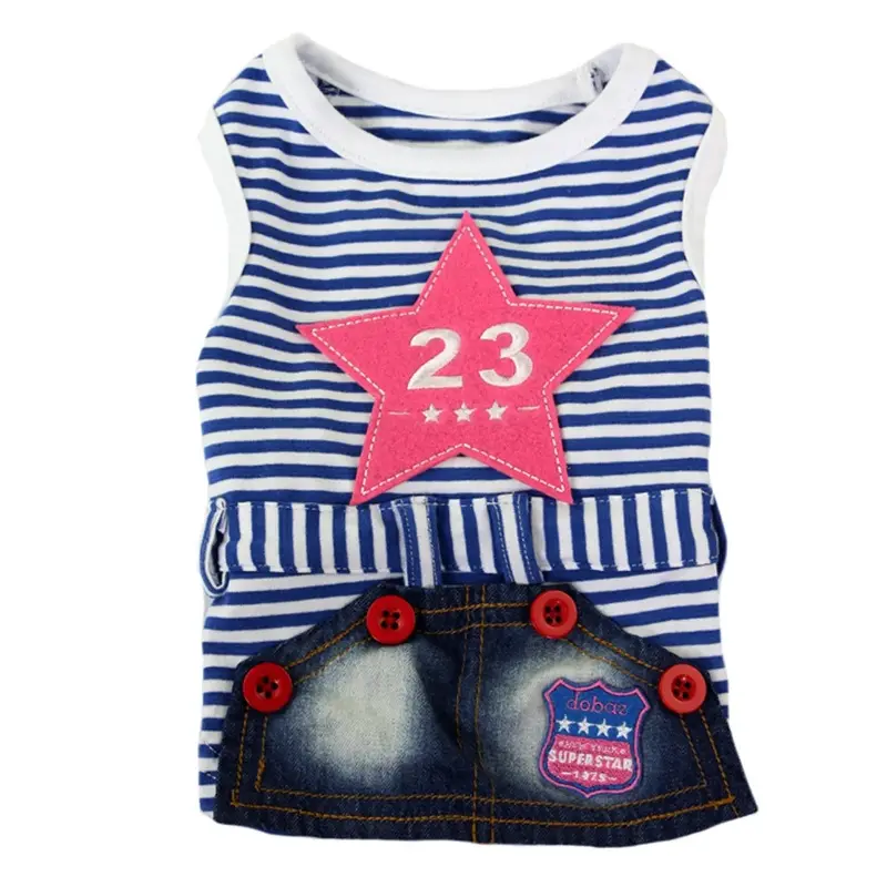Dobaz Jean Star Stripe Dress - Blue X-Small
