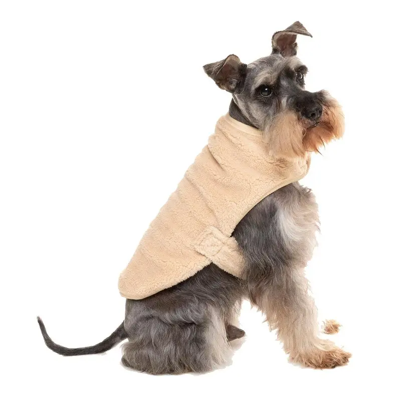 FuzzYard Teddy Wrap Dog Vest - Beige Size 1
