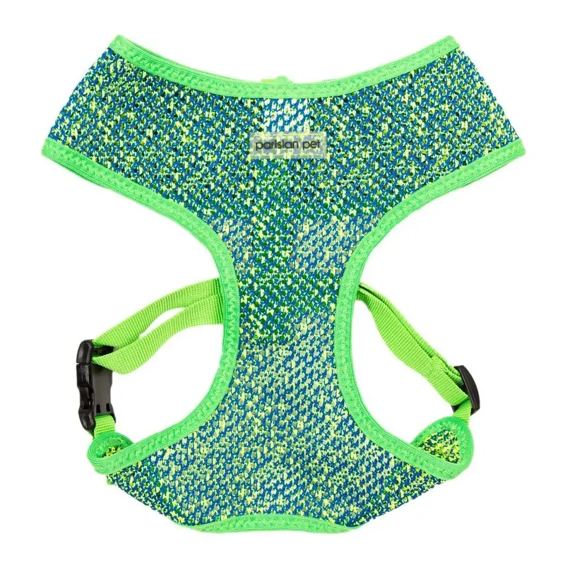 Parisian Pet Sport Net Dog Harness - Green/Blue X-Small