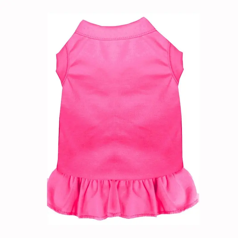 Plain Dog and Cat Dress - Bright Pink X-Small