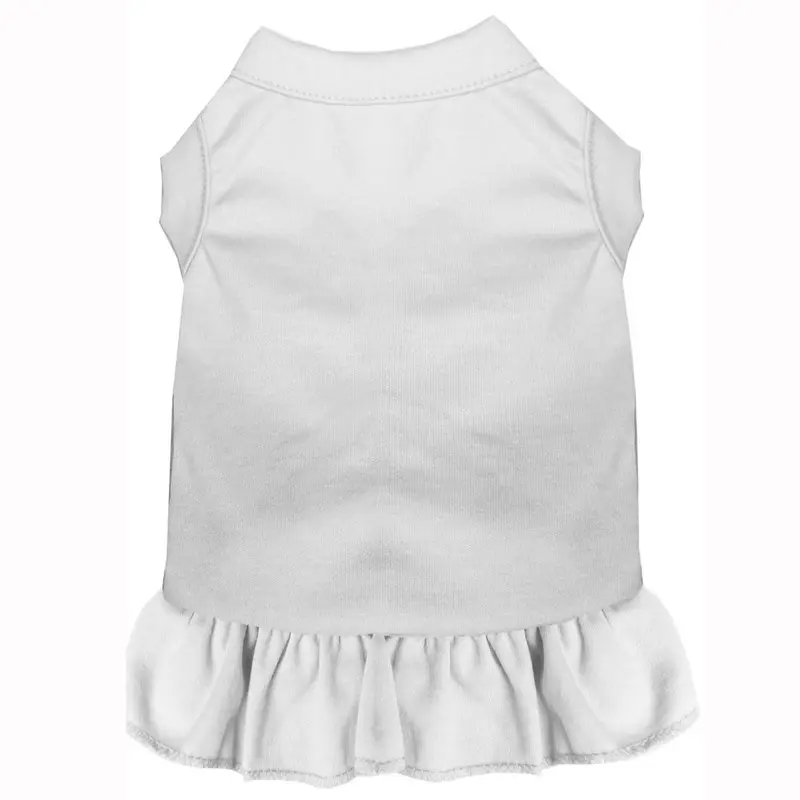Plain Dog and Cat Dress - White X-Small