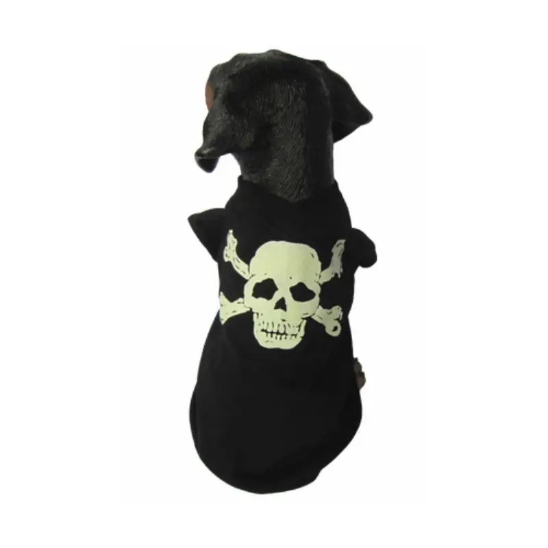 Puppe Love Glow in the Dark Skull Dog Shirt Size 3