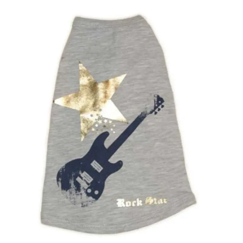 RuffLuv NYC Rock Star Dog Shirt - Gray XX-Small