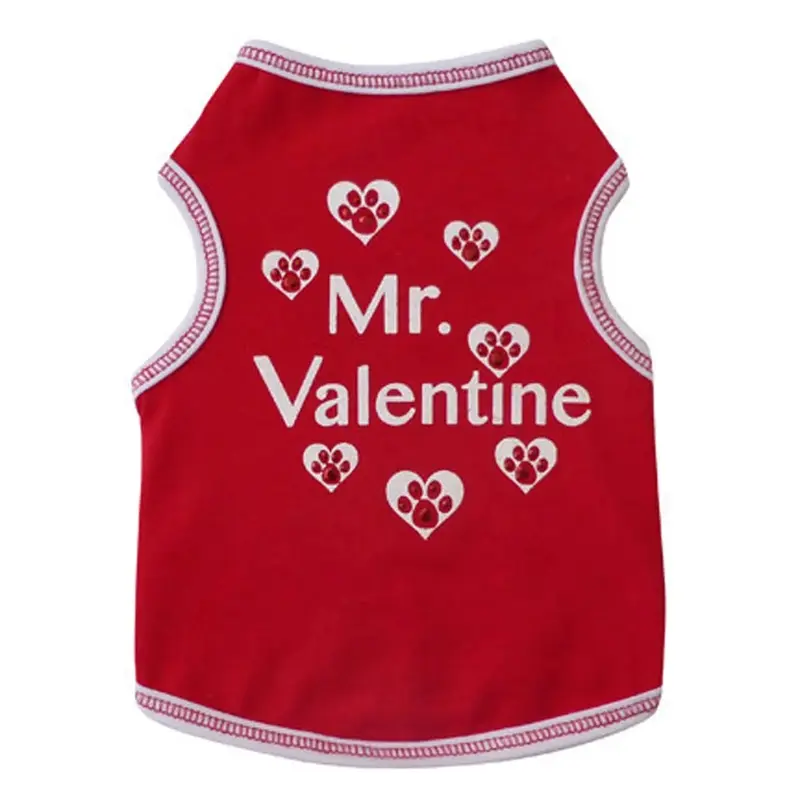 I See Spot Mr. Valentine Dog Tank - Red XX-Small
