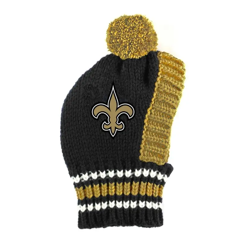 Little Earth New Orleans Saints Knit Dog Hat Large