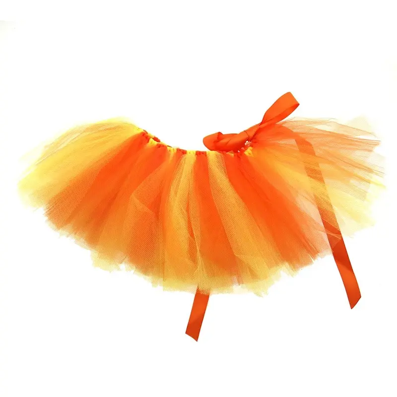 Pawpatu Tulle Dog Tutu - Orange/Yellow X-Large