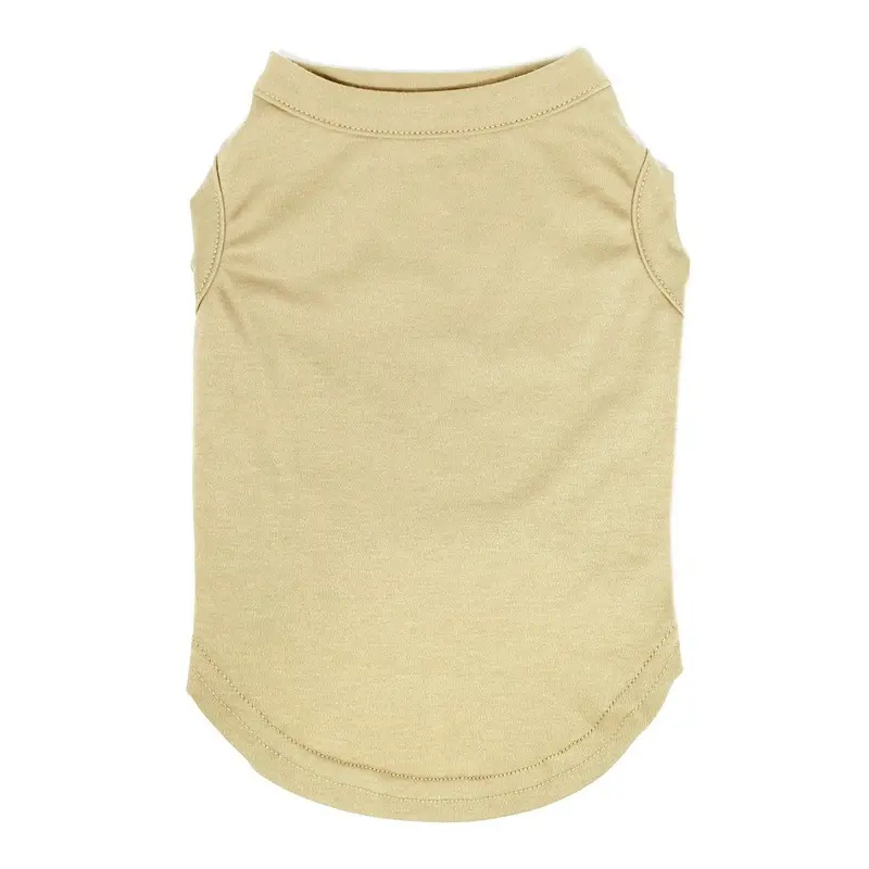 Plain Dog and Cat Shirt - Tan X-Small