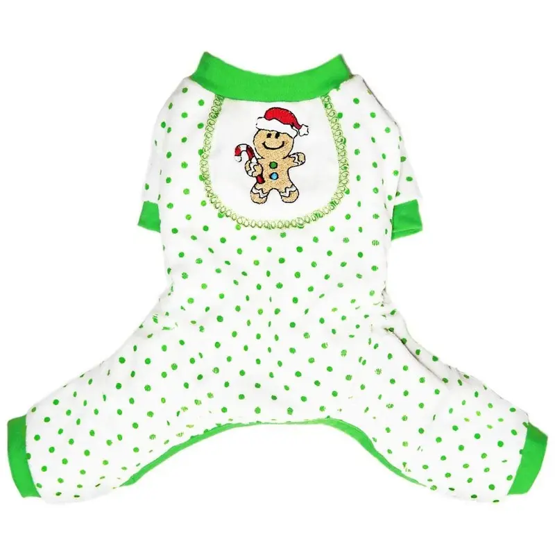 Pooch Outfitters Gingerbaby Dog Pajamas - Green XX-Small