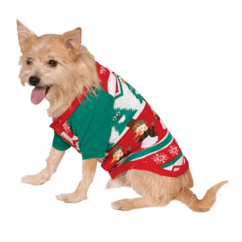 Rubies Ugly Christmas Dog Sweater - Snowman Snowflake Small