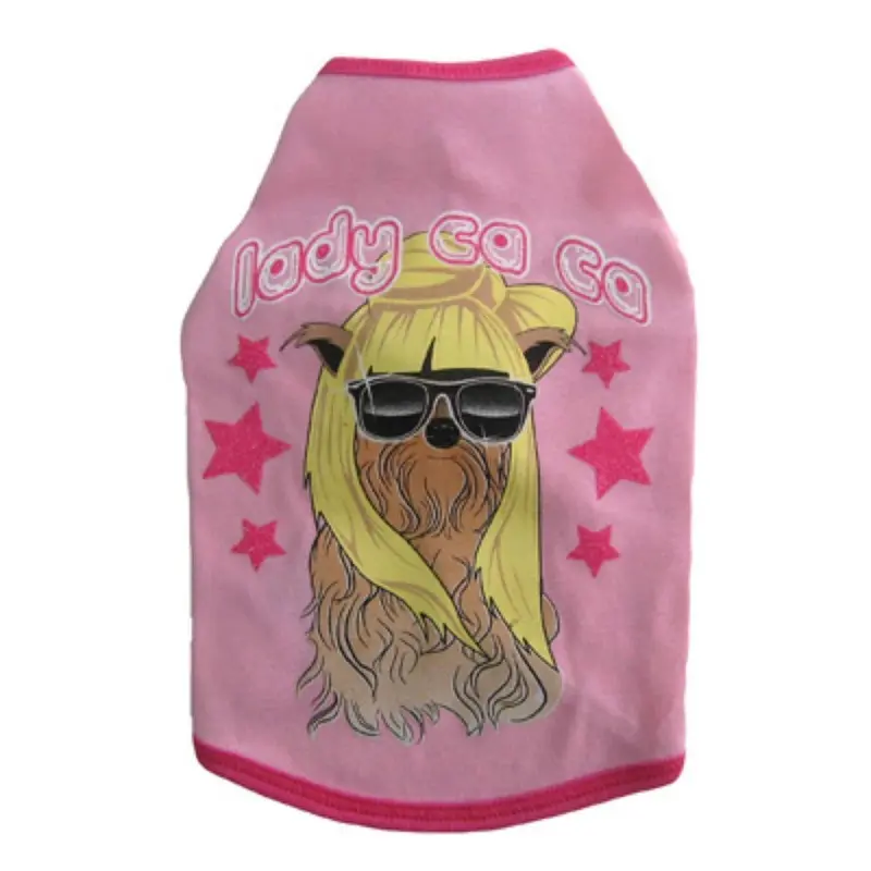 RuffLuv NYC Lady CaCa Dog Shirt - Pink X-Large