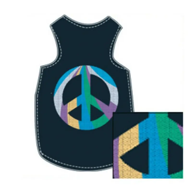 RuffLuv NYC Unified Peace Dog Tank - Black Small