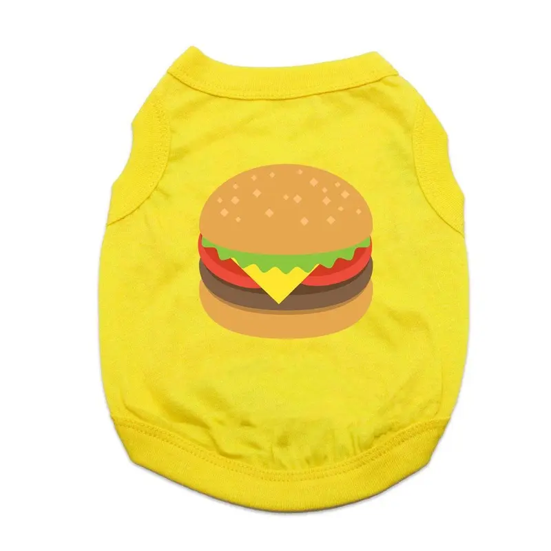 Cheeseburger Emoji Dog Shirt - Yellow X-Small