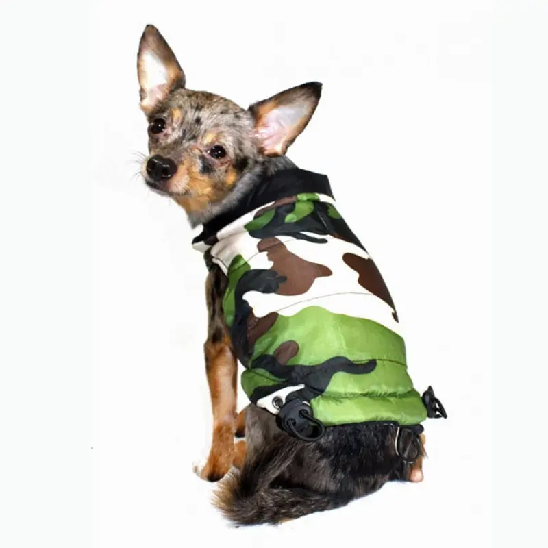 Hip Doggie Reversible Camo Puffer Dog Vest X-Small