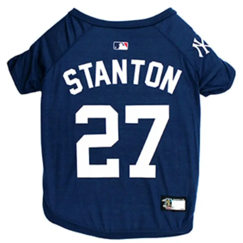 New York Yankees Giancarlo Stanton Dog T-Shirt - Blue Small