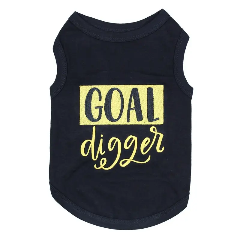 Parisian Pet Goal Digger Dog Tank - Black Small