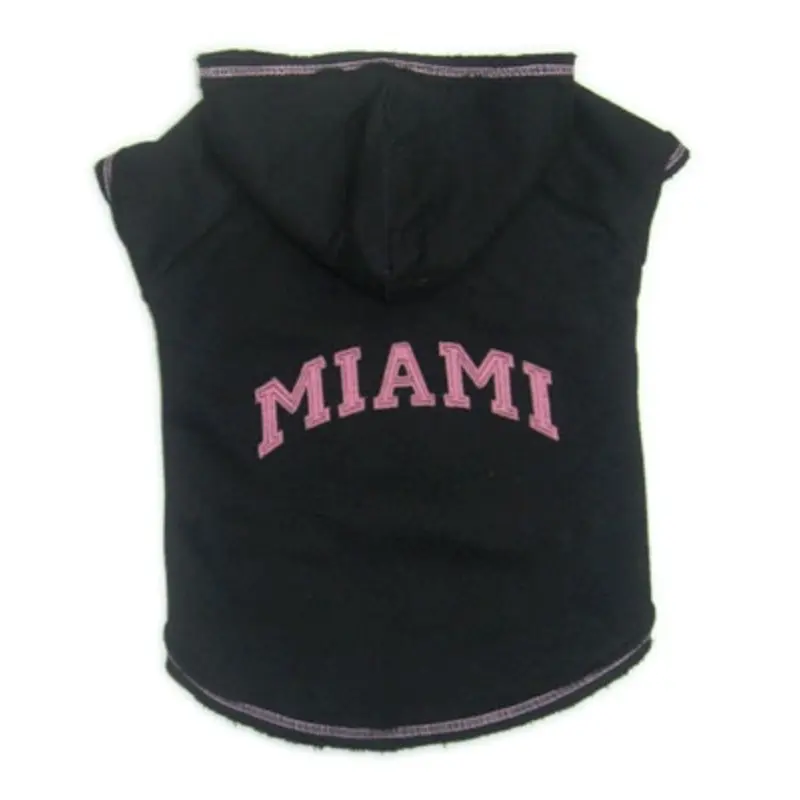 RuffLuv NYC Miami Dog Hoodie - Black X-Small