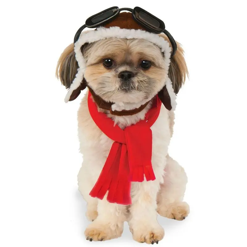 Aviator Scarf and Hat Dog Costume Set by Rubies Small/Medium - Out of Stock!