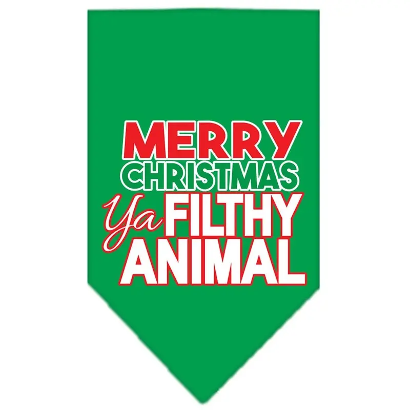 Mirage Ya Filthy Animal Dog Bandana - Green Small
