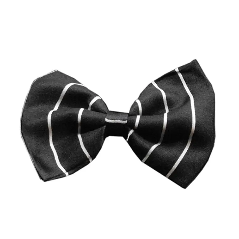 Pinstripe Dog Bow Tie - Black