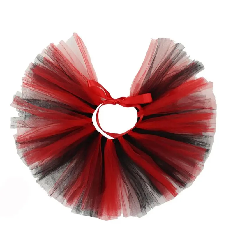 Pawpatu Tulle Dog Tutu - Black/Red Small