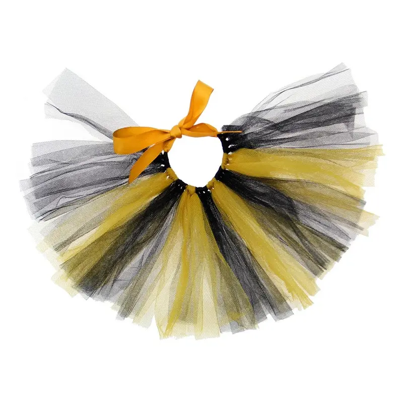 Pawpatu Tulle Dog Tutu - Black/Yellow Gold X-Small